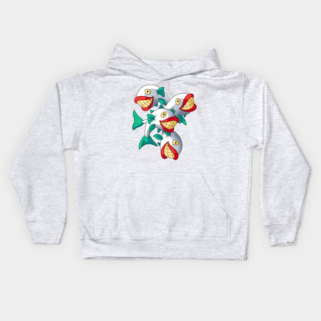 Smiling Fish Kids Hoodie by BTAF